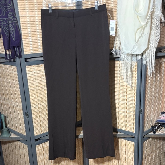 Bark Pants - Ann Klein Petite Dark Chocolate Brown Women's Trousers